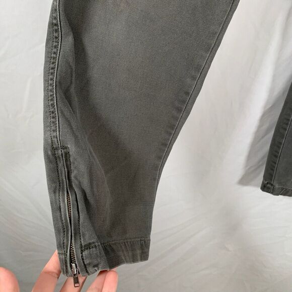 Gap Pants Women's 12 Solid Grey Pull On Elastic Waist High Rise - Picture 6 of 9